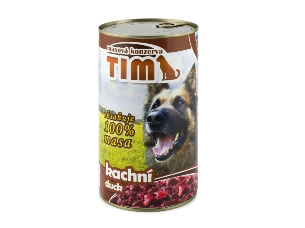 Super Cena TIM Dog kachní, konzerva 1200 g