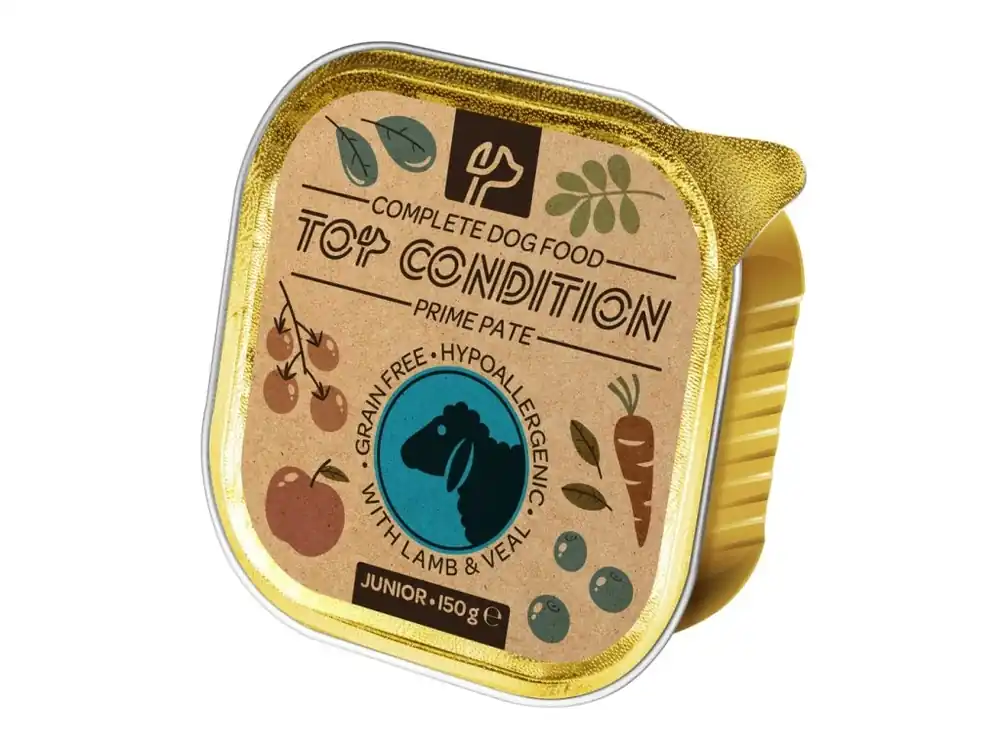 Top Condition Dog Puppy Lamb & Veal paté 150 g Víkendová Akce