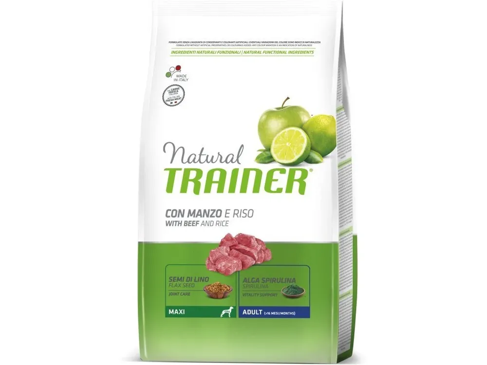 TRAINER Natural Maxi Adult Hovezi a ryze 12kg Expresní Doručení