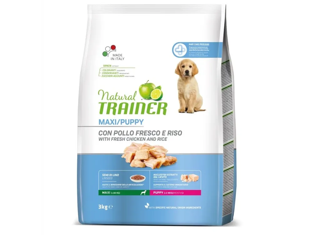 Výhodná Nabídka TRAINER Natural Maxi Puppy Cerstve kure 3kg