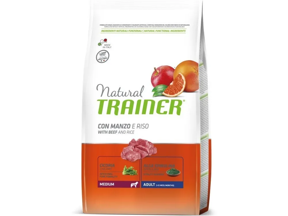 TRAINER Natural Medium Adult Hovezi a ryze 12kg Expresní Doručení