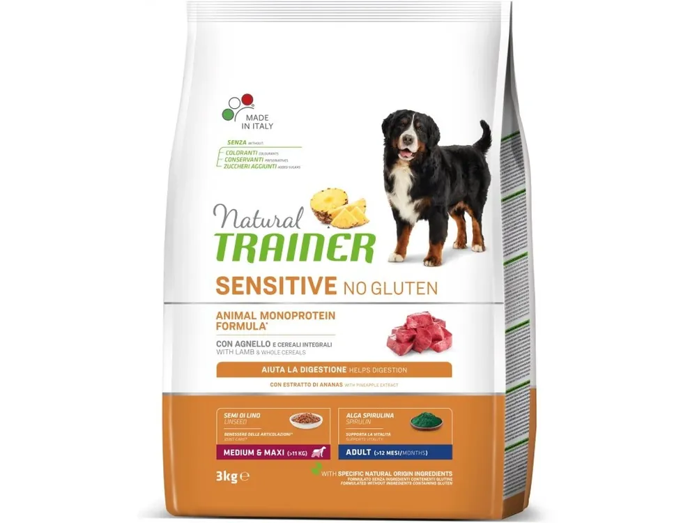 Trainer Natural Sensitive No gluten Adult M/M jehněčí 3kg Značkový