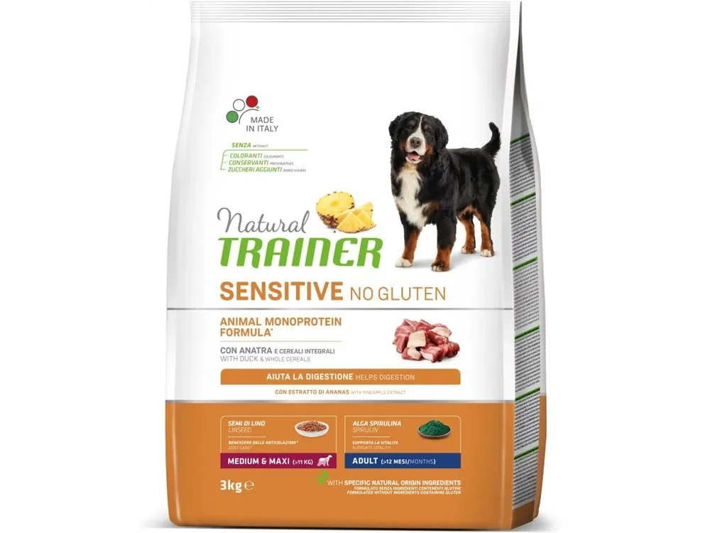 Trainer Natural Sensitive No gluten Adult M/M kachna 3kg Nejlepší Cena