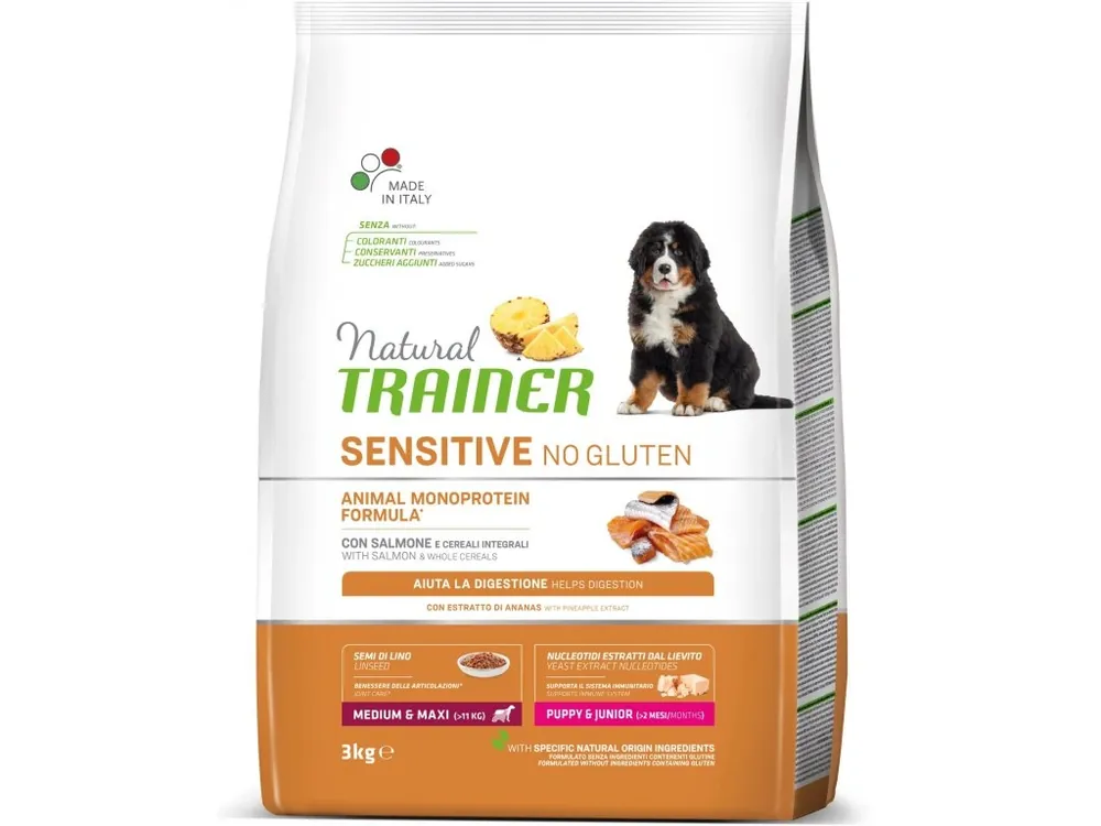 Sleva Trainer Natural Sensitive No gluten Adult M/M losos 3kg