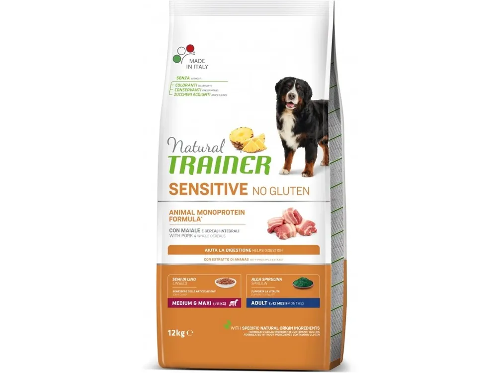 Objednat Nyní Trainer Natural Sensitive No gluten Adult M/M vepřové 12kg