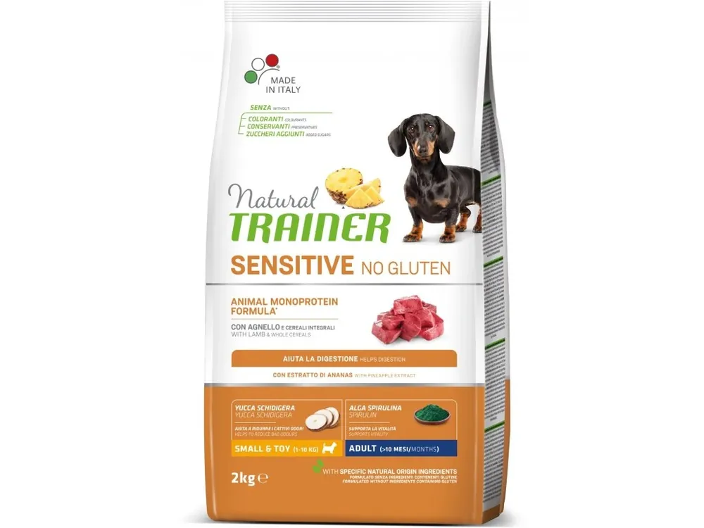 Aktuální Trainer Natural Sensitive No gluten Adult Mini jehněčí 2kg