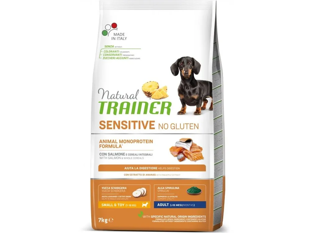 Trainer Natural Sensitive No gluten Adult Mini losos 7kg Odeslání Ihned