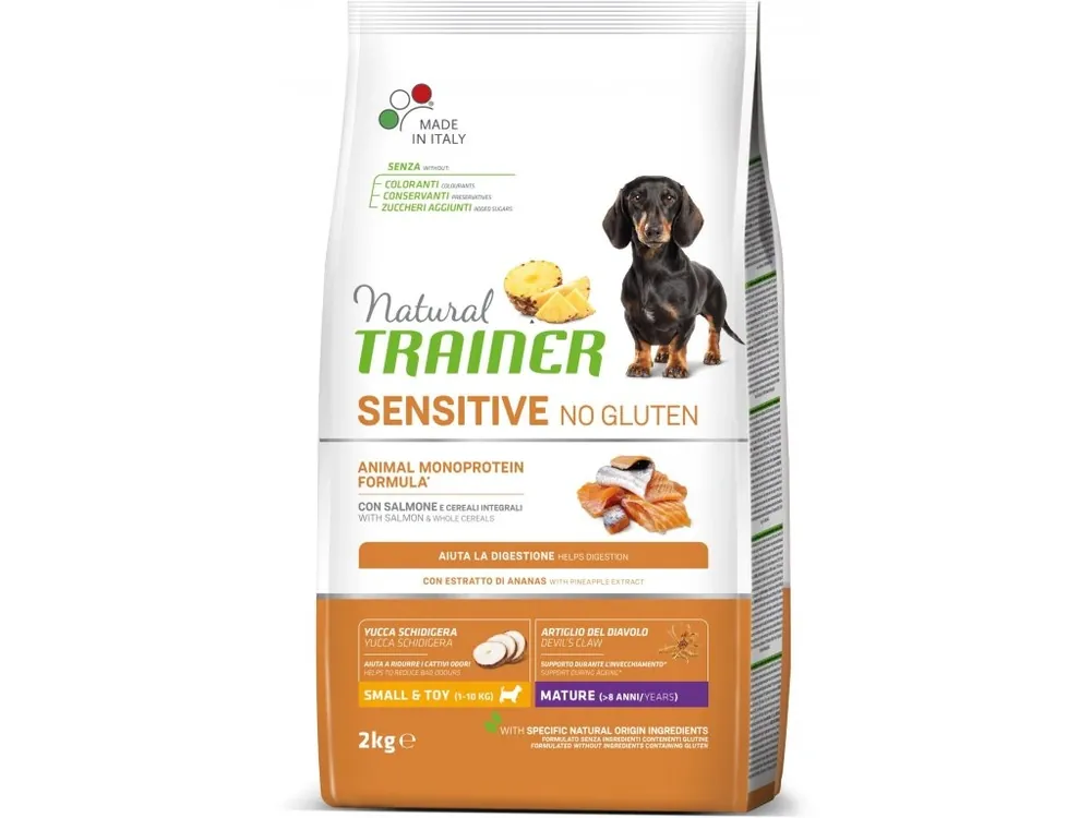 Trainer Natural Sensitive No gluten Maturity Mini losos 2kg Cenově Výhodný