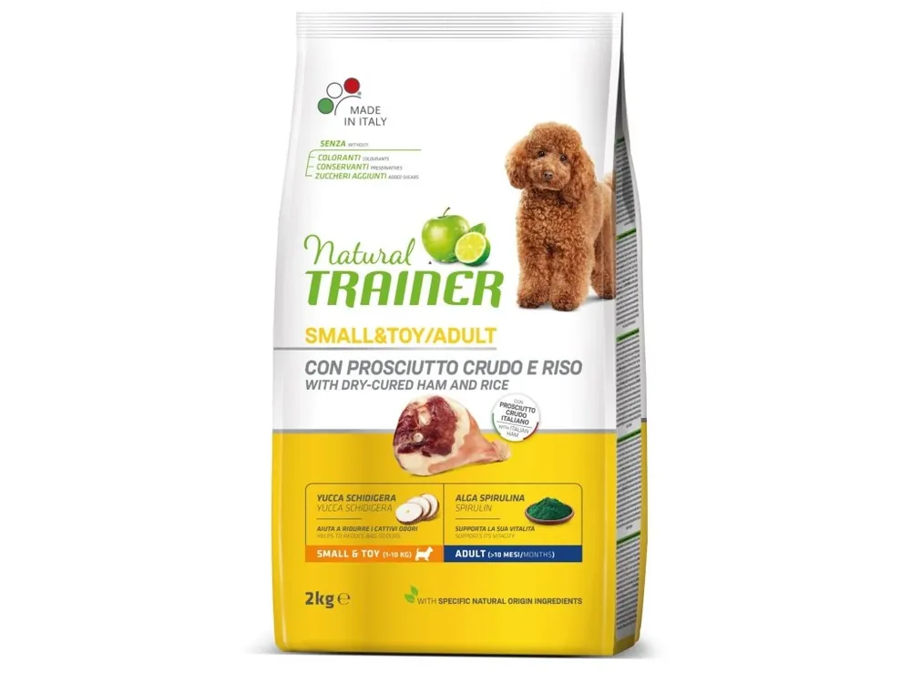 Tovární Cena TRAINER Natural Small&Toy Adult Prosciutto a ryze 2kg