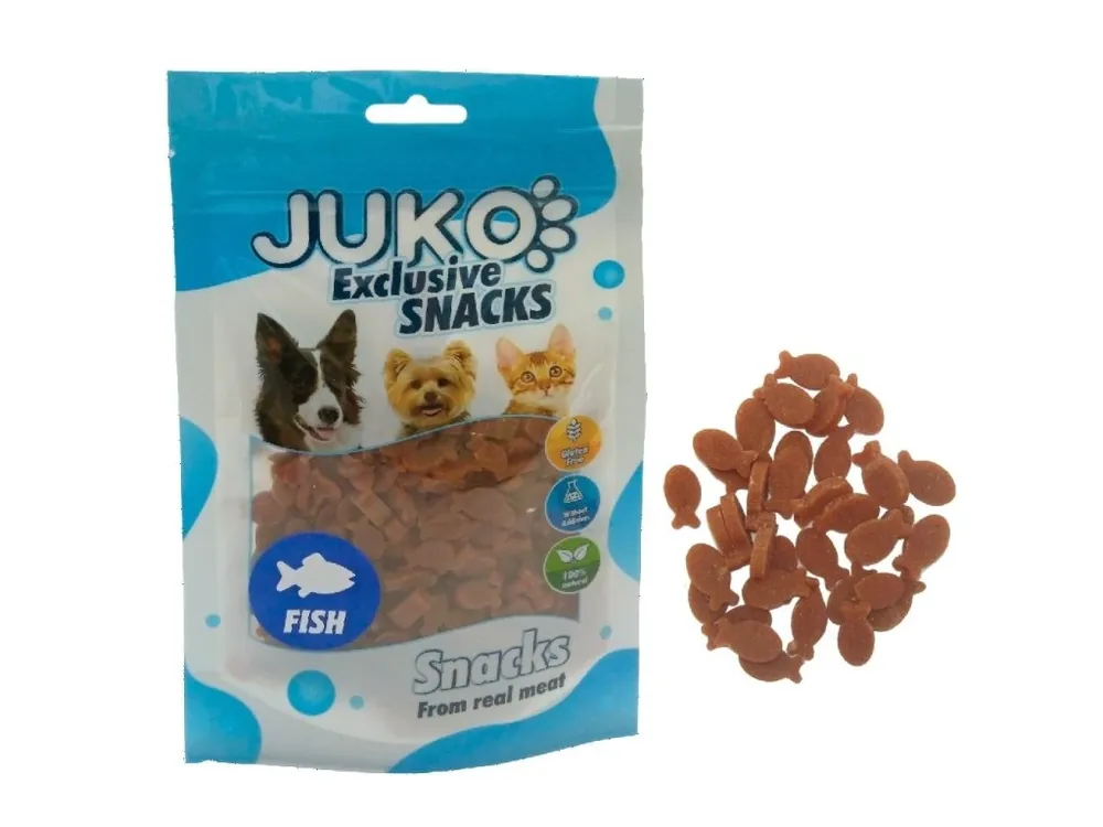 Cenový Hit Tuna in Fish Shape JUKO Snacks 70 g