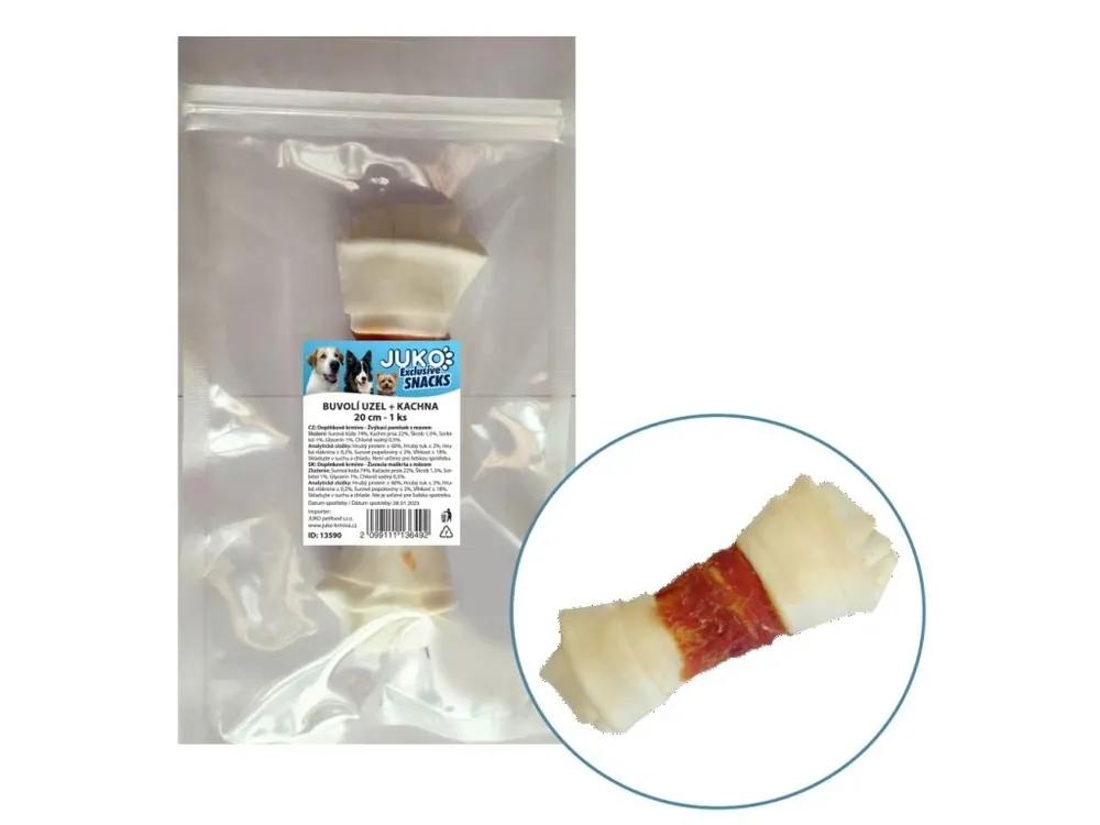 Top Prodej Uzel buvolí s kachním masem JUKO Snacks 20cm (1 ks)
