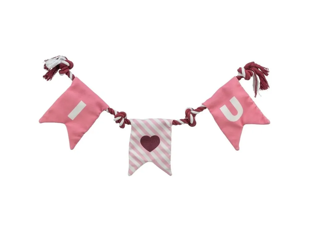 Valentine´s rope - valentýnská hračka pro psy - lano s uzly, bavlna, 50 cm - LIMITOVANÁ NABÍDKA Must-Have