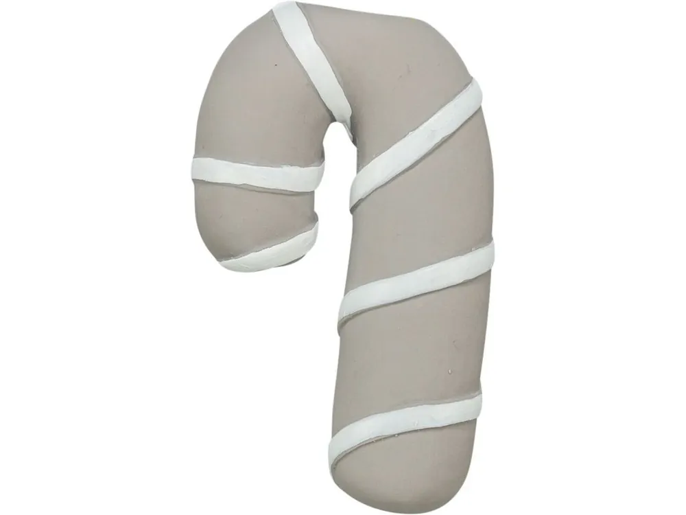 Vánoční cukrová hůlka, se zvukem, 10 cm, latex, šedobéžová Vysoce Kvalitní