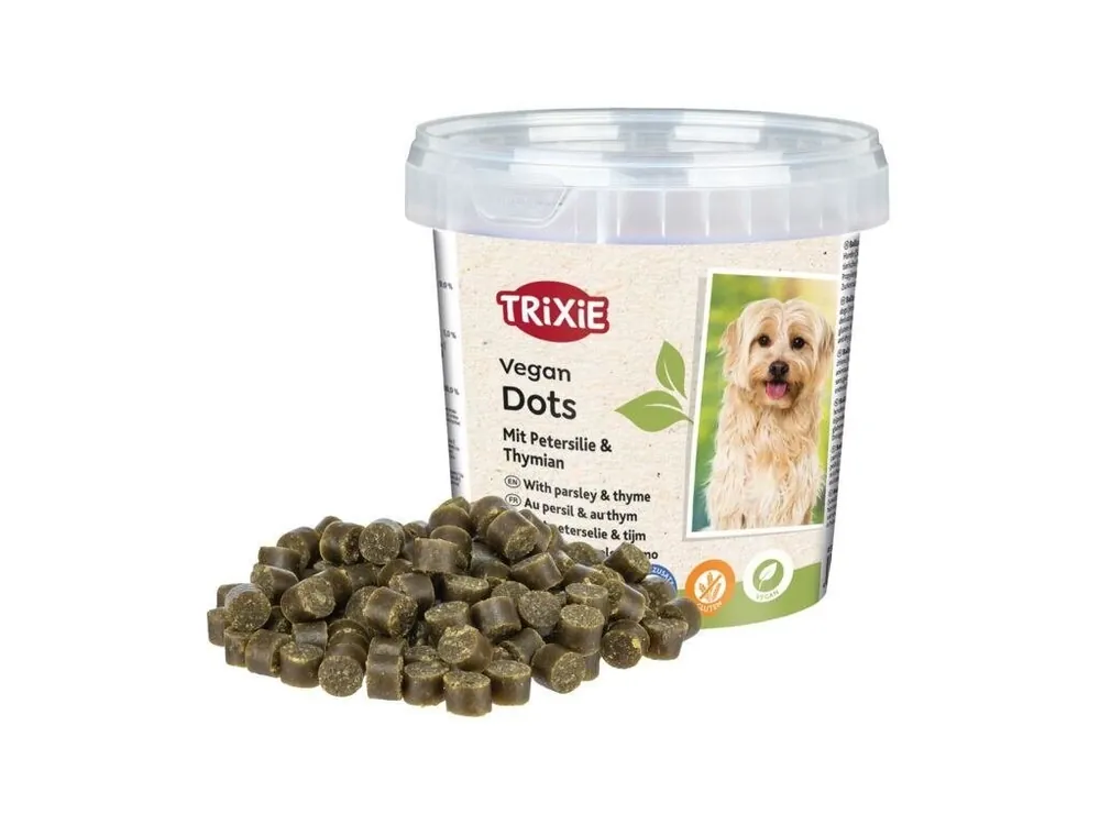 Akční Nabídka Vegan Dots, měkké mini válečky s petrželí a tymiánem, 200 g