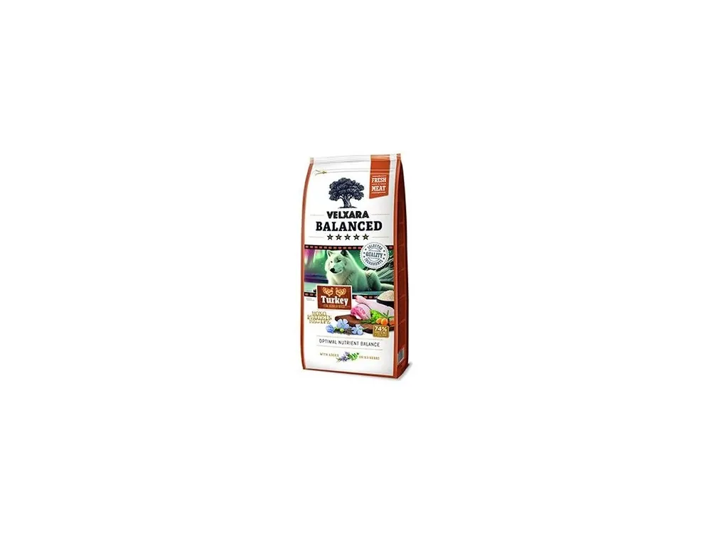 Velxara Balanced FM Dog Senior Monoprot.Turk&Rice 12kg Hit Sezóny