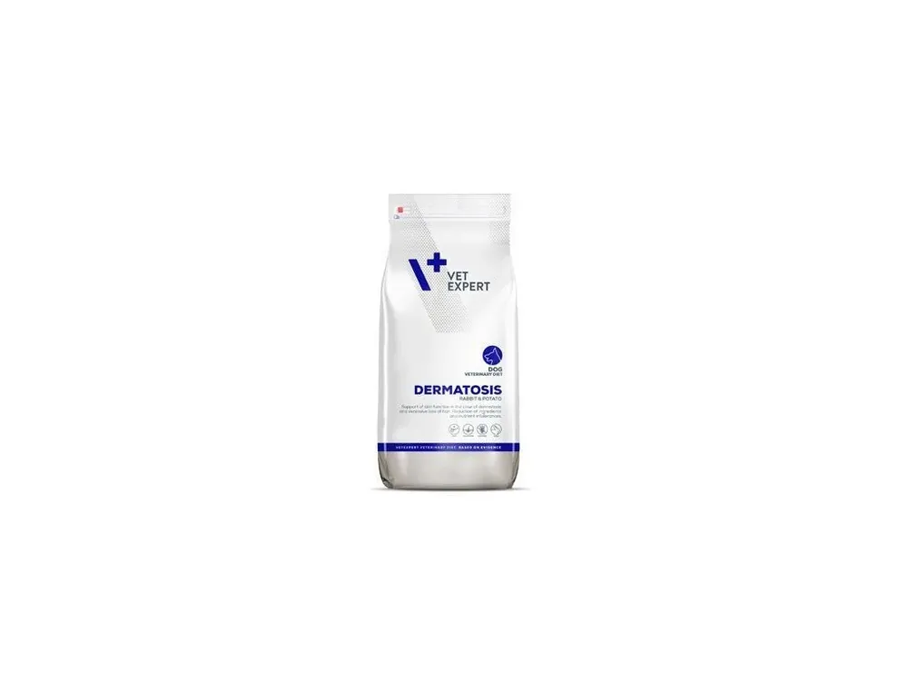 Cenově Výhodný VetExpert VD 4T Dermatosis Dog Rabbit&Potato 12kg