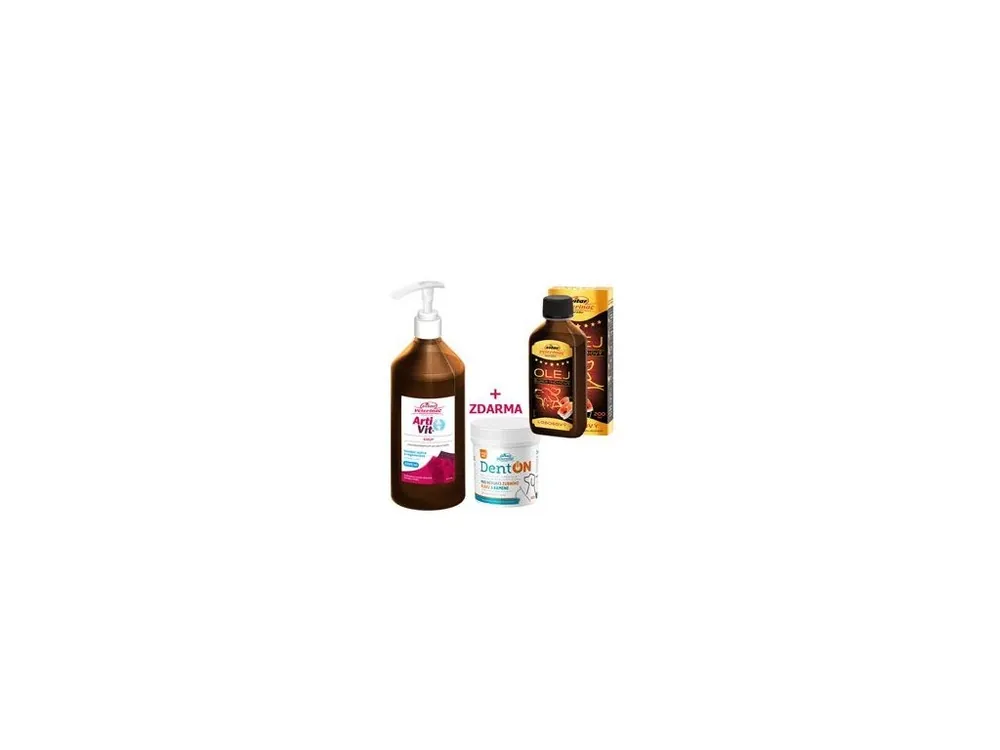 Sezónní Sleva VITAR ArtiVit Sirup 1000ml+DentON100g+losos olej 200ml