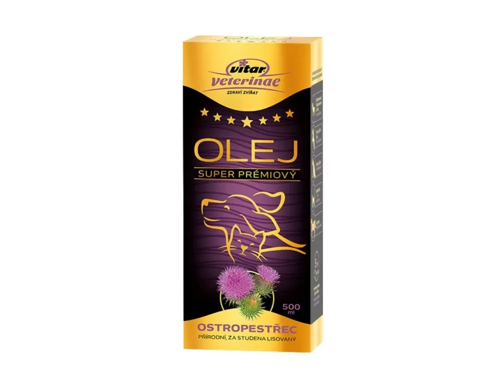 Vitar Veterinae Ostropestřec olej 500 ml Tovární Cena