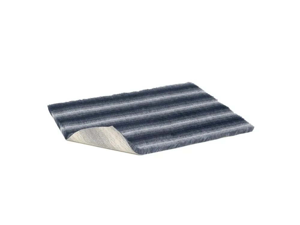 Novinka Vetbed protiskluz / Drybed modrá pruhy 75 x 50 cm, vlas 30 mm