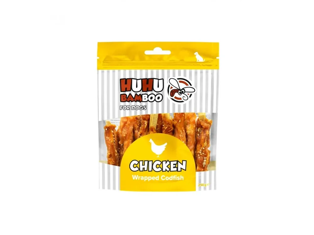 VO Huhubamboo tyčinky z tresky obalené kuřecím se sezamem 250 g Oblíbený