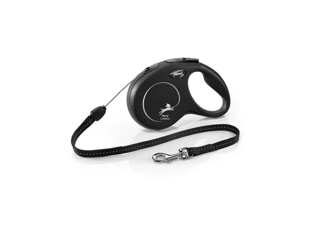 Značkový Vodítko Flexi Classic New lanko S černé 8m
