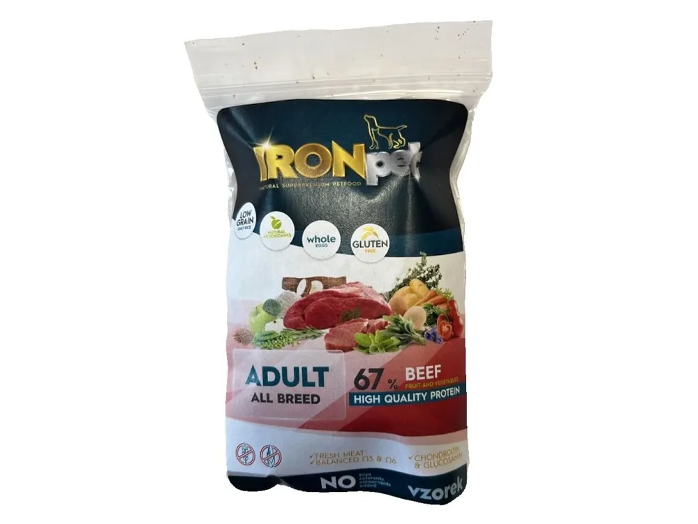 Vrácení Zdarma Vzorek IRONpet Dog Adult All Breed Beef (Hovězí) 70 g