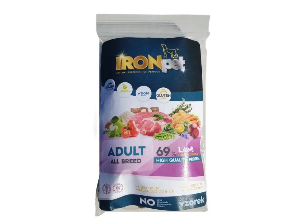 Aktuální Vzorek IRONpet Dog Adult All Breed Lamb (Jehněčí) 70 g