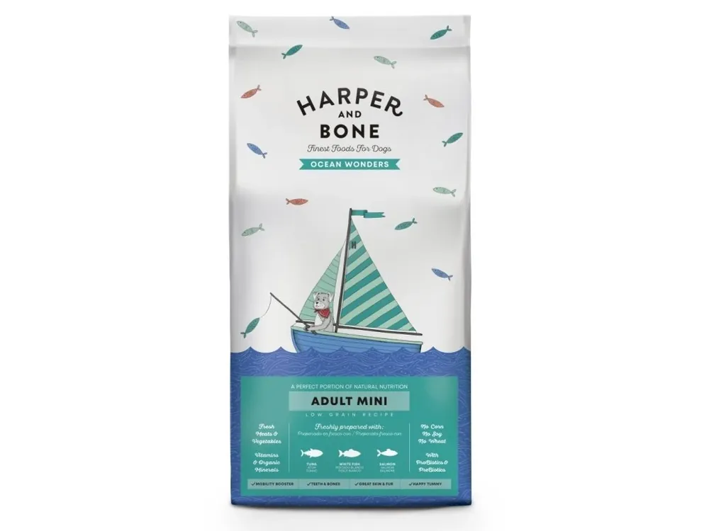 Vzorek Harper and Bone Dog Adult Mini divy oceánu 100 g Dokud Zásoby Vydrží