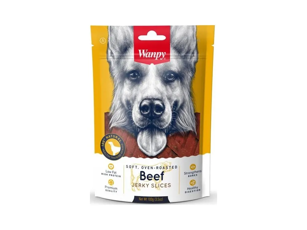 Ihned K Objednání Wanpy Dog Soft Beef Jerky Slices 100 g