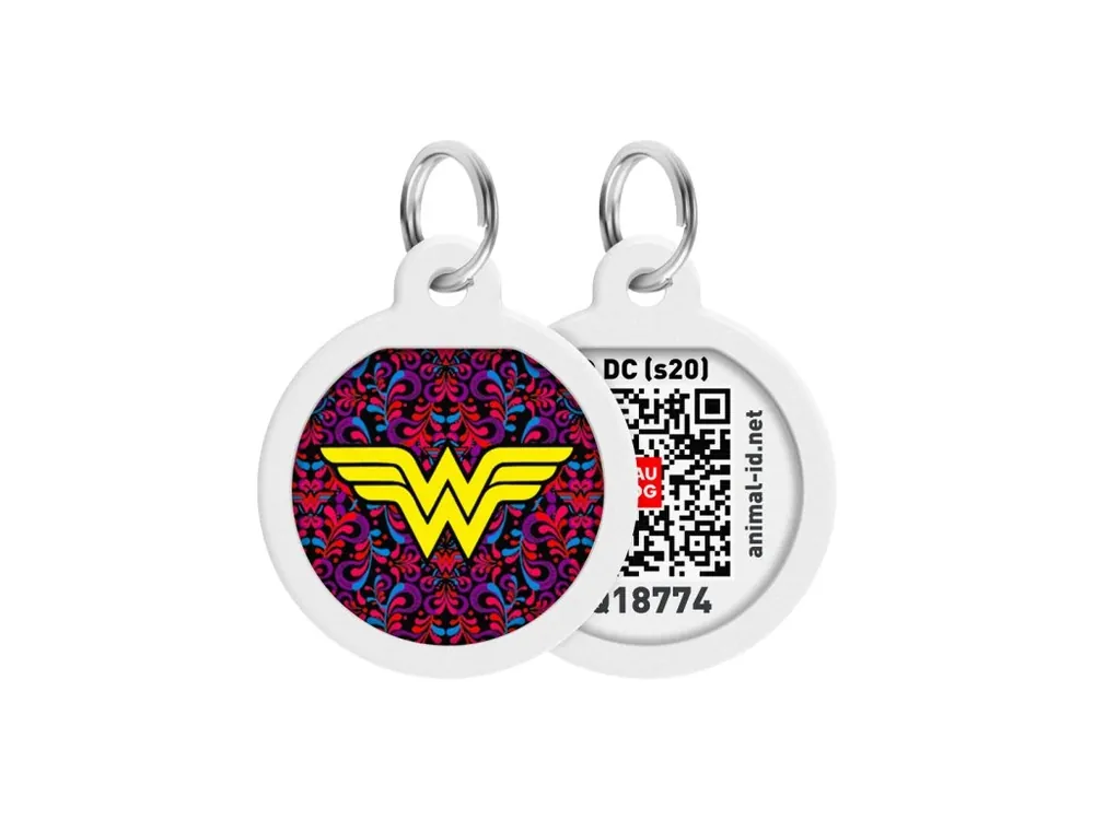 WAUDOG chytrá ID známka s QR tagem DC Wonder Woman logo Dark Výhodná Nabídka
