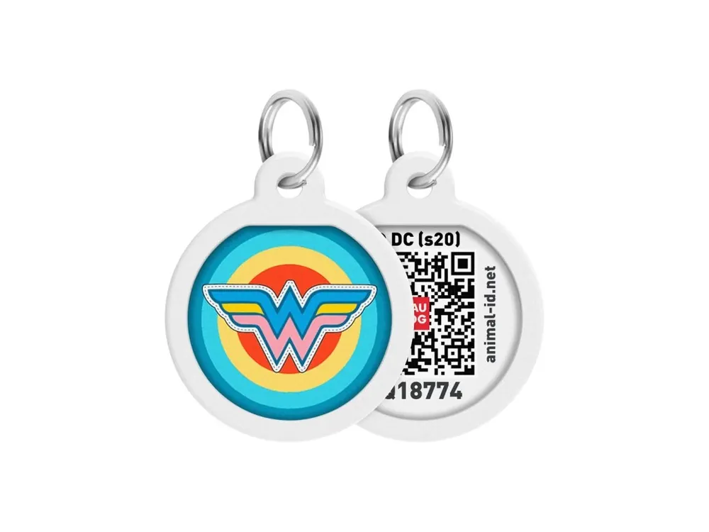 WAUDOG chytrá ID známka s QR tagem DC Wonder Woman logo Rainbow Top Prodej