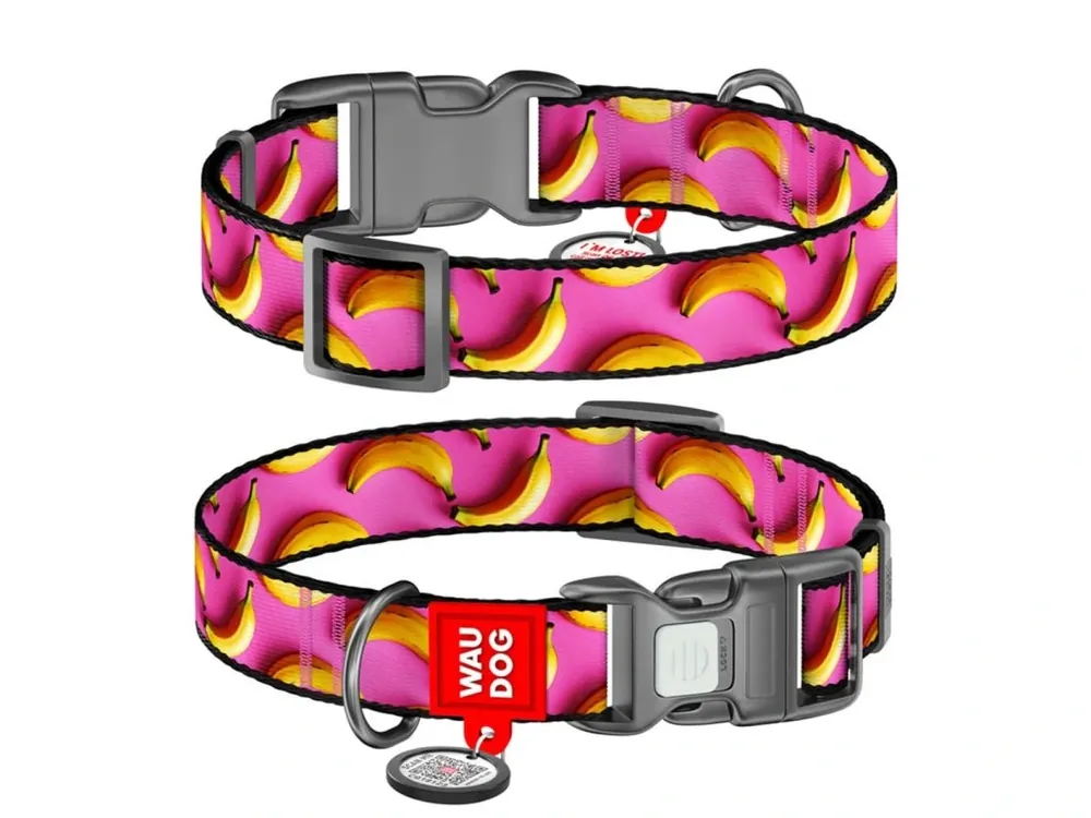 WAUDOG obojek nylon Banány QR (S/25-35cm/1,5cm) Tovární Cena
