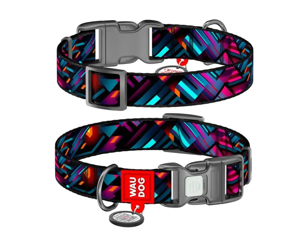 Cenová Bomba WAUDOG obojek nylon Laser Game QR (XL/37-58cm/2,5cm)
