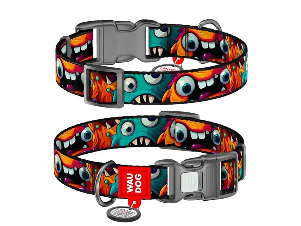 Speciální Cena WAUDOG obojek nylon Příšerky QR (L/33-49cm/2,5cm)