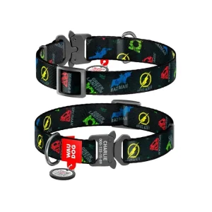 Akční Cena WAUDOG obojek nylonový DC Justice League Fastex QR (28-40cm/2cm)