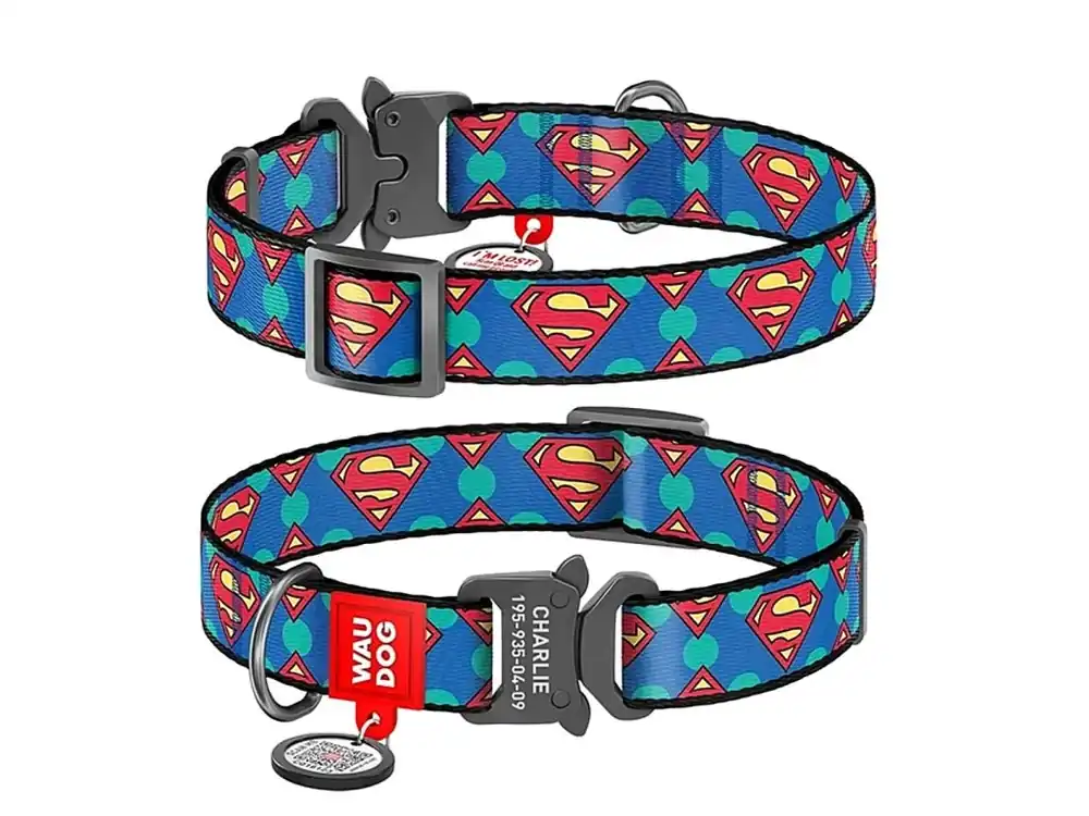WAUDOG obojek nylonový DC Superman Logo Fastex QR (33-49cm/2,5cm) Cenově Výhodný