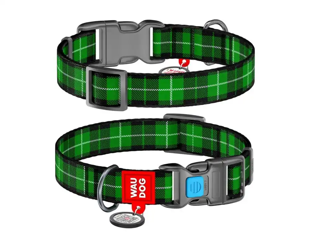 WAUDOG obojek nylonový Zelená kostka QR (37-58cm/2,5cm) Objednat Nyní