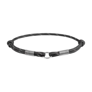 Časově Omezené WAUDOG obojek Paracord na QR známku černý (25-45cm/4mm)