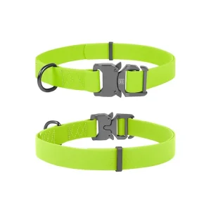 Akční Cena WAUDOG obojek voděodolný Collartex Fastex limetkově zelený (25-35cm/1,5cm)