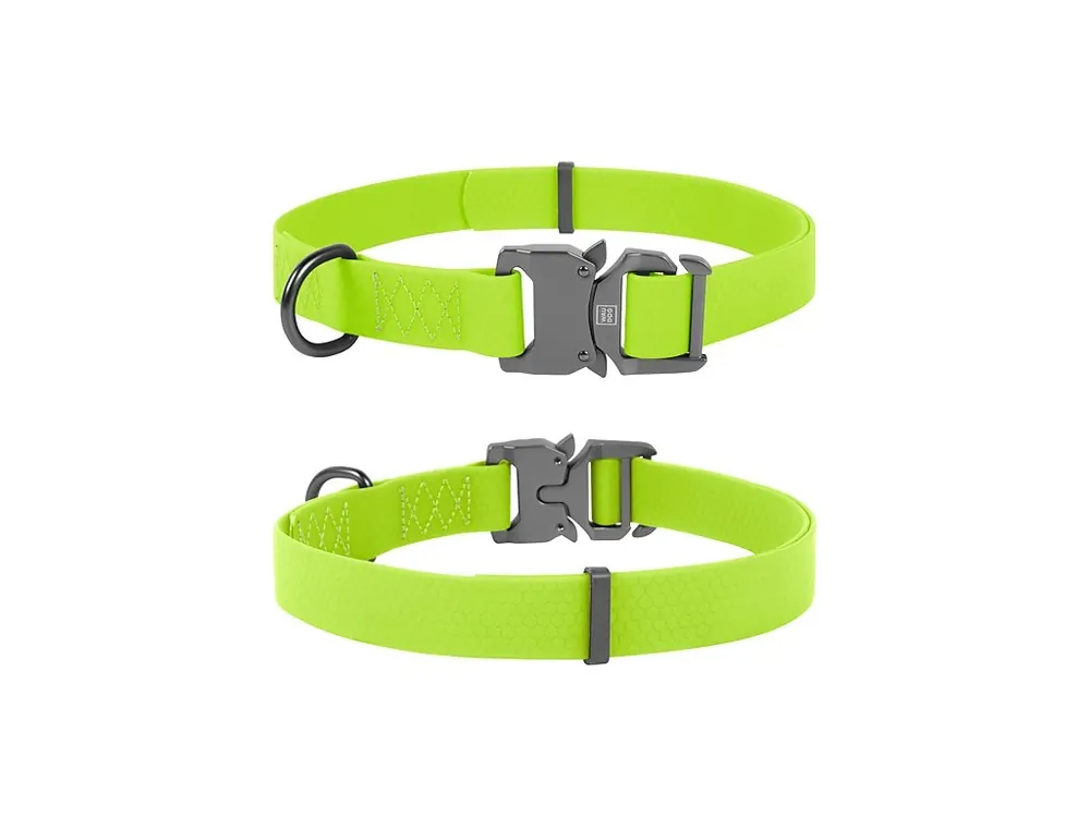 Akční Cena WAUDOG obojek voděodolný Collartex Fastex limetkově zelený (25-35cm/1,5cm)