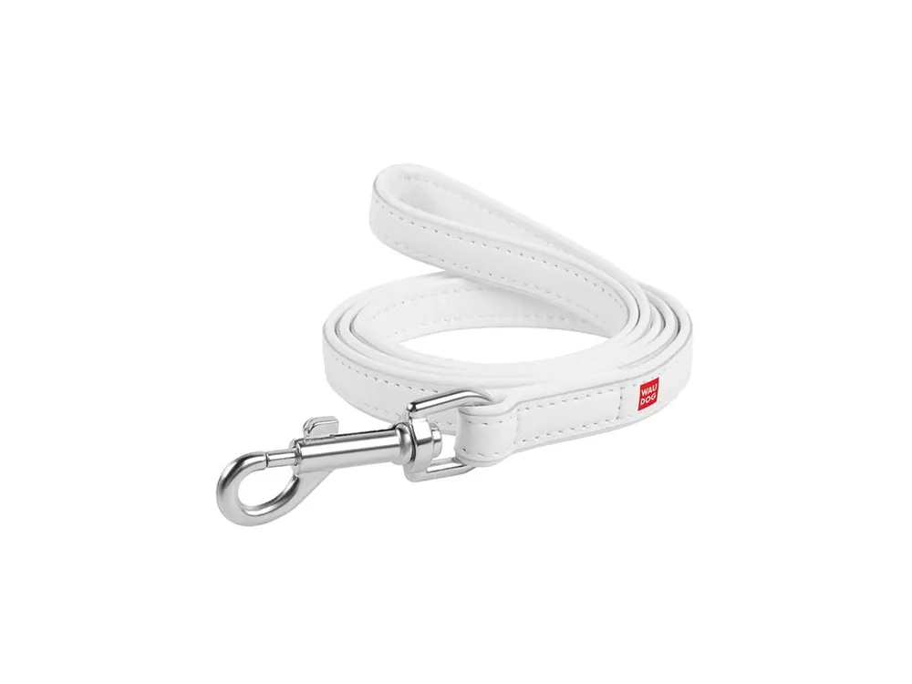 WAUDOG vodítko kožené bílé (122cm/1,2cm) Horká Nabídka