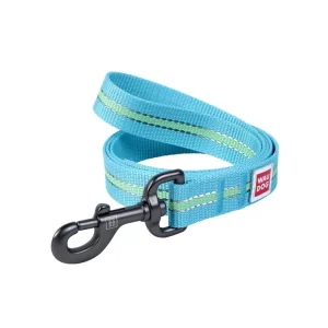 Zlevněný WAUDOG vodítko nylonové Glow modré (122cm/2,5cm)