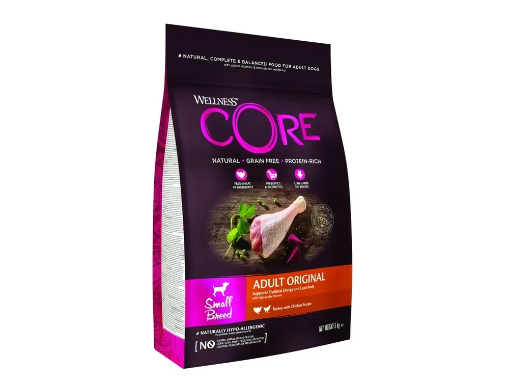 Aktuální Wellness Core Dog Original Adult Small krůta a kuře 5kg
