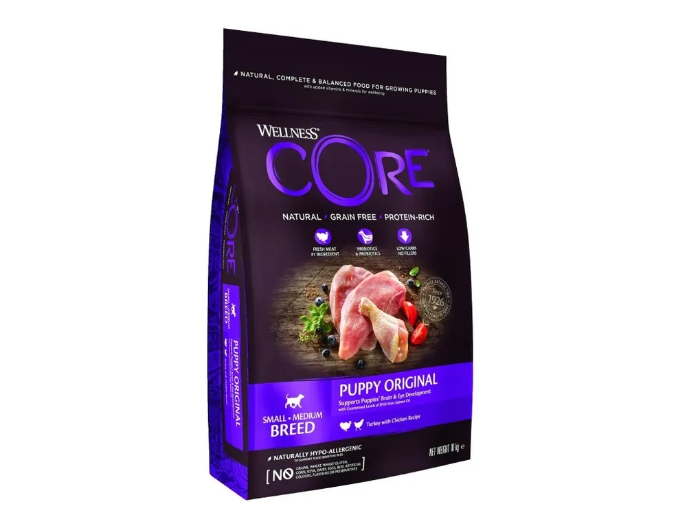 Wellness Core Dog Original Puppy Small&Medium krůta a kuře 10kg Akce