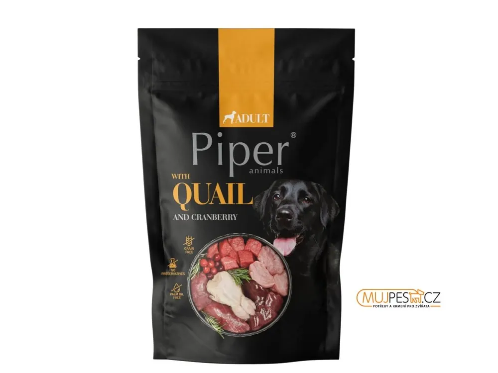 Ověřený PIPER s krepelkou, kapsicka pro psy 500g