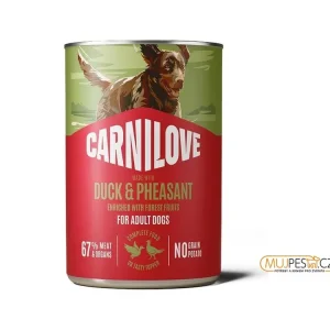 Nízká Cena CARNILOVE Dog CAN Paté Made with Duck & Pheasant 400 g