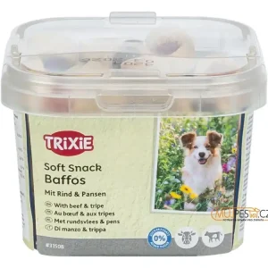 Soft Snack BAFFOS mini kolečka hovězí, dršťky, plastový kelímek 140 g Cenová Bomba