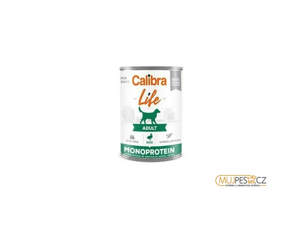 Calibra Dog Life konz.Adult Duck with rice 400g Originální
