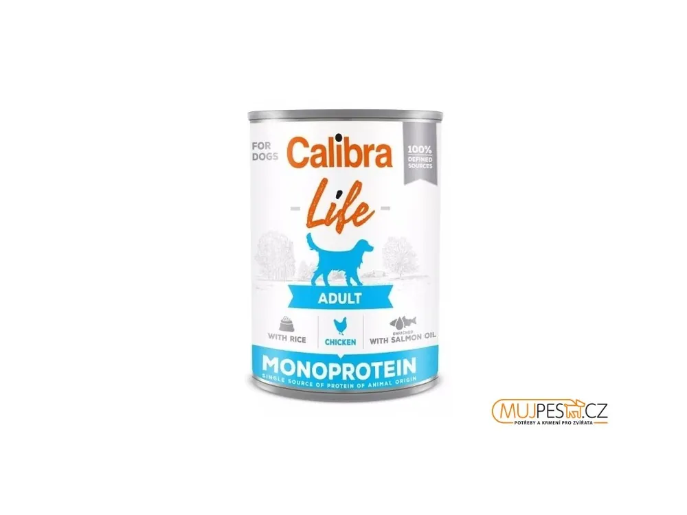 Aktuální Calibra Dog Life konz.Adult Chicken with rice 400g