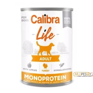 Calibra Dog Life konz.Adult Turkey with apples 400g Zlevněný